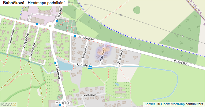 Babočková - mapa podnikání