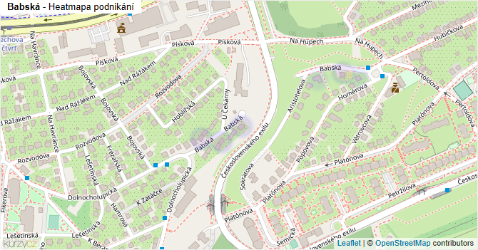 Babská - mapa podnikání