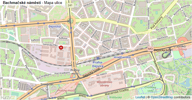 Bachmačské náměstí - mapa ulice