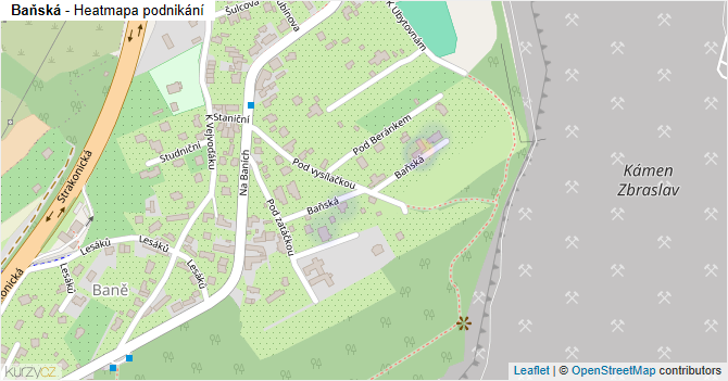 Baňská - mapa podnikání