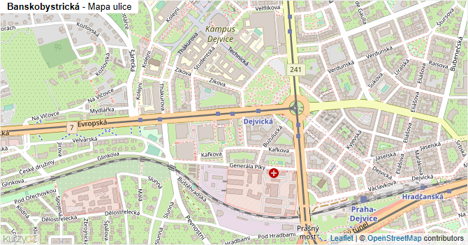 Banskobystrická - mapa ulice