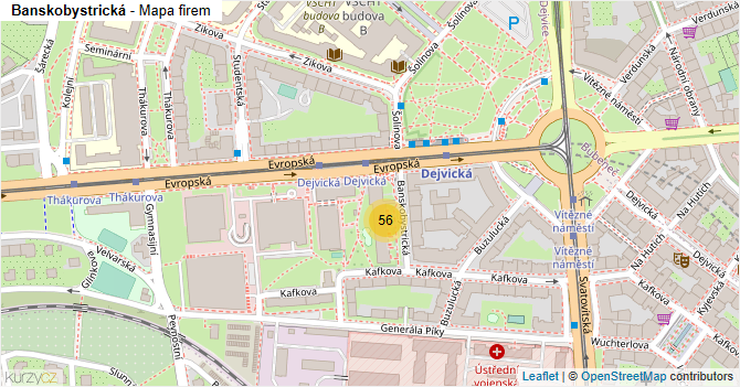 Banskobystrická - mapa firem