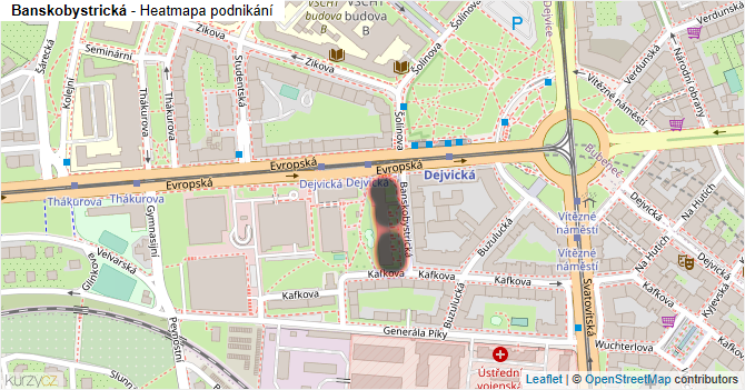 Banskobystrická - mapa podnikání