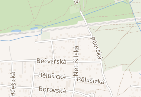 Barchovická v obci Praha 5 - mapa ulice