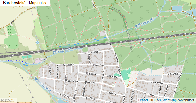 Barchovická - mapa ulice