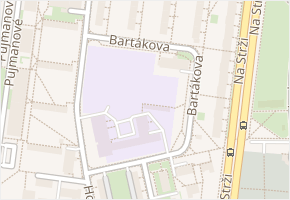 Bartákova v obci Praha 16 - mapa ulice