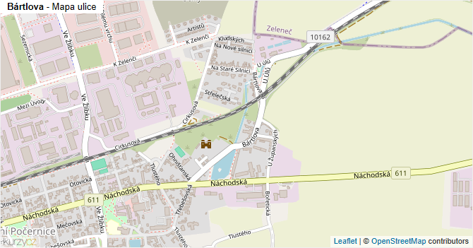 Bártlova - mapa ulice