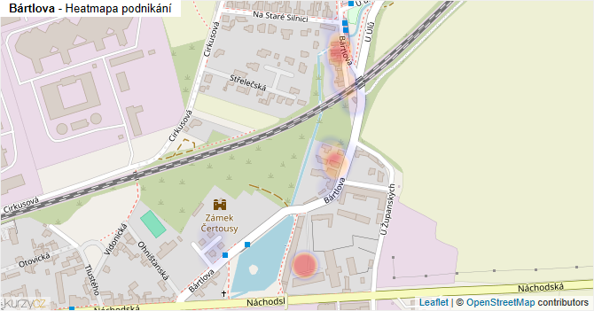 Bártlova - mapa podnikání