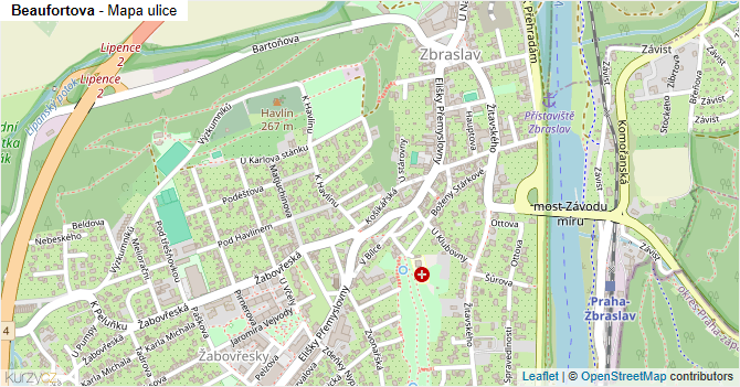 Beaufortova - mapa ulice