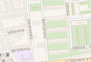 Bečvářova v obci Praha 11 - mapa ulice