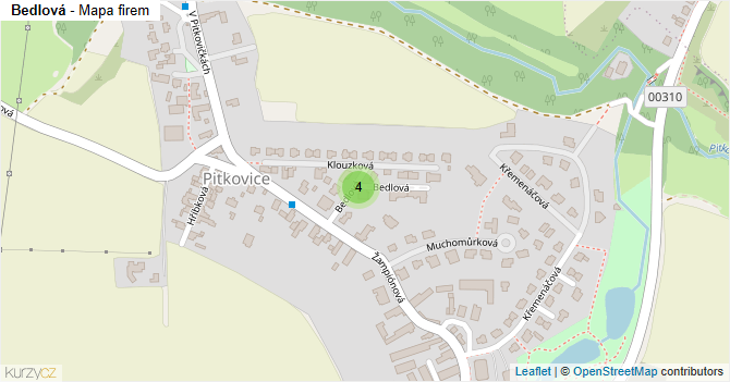 Bedlová - mapa firem