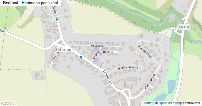 Bedlová - mapa podnikání