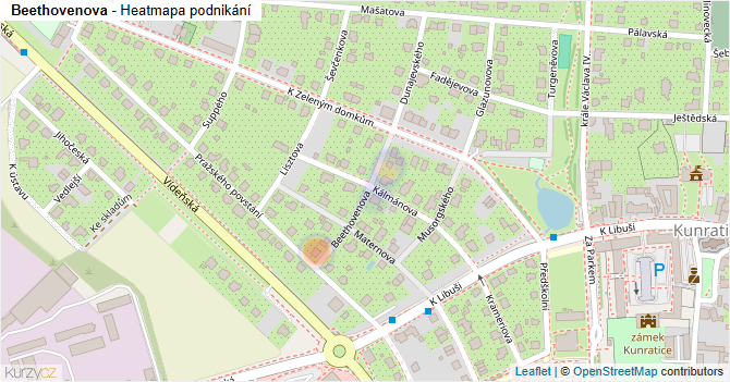 Beethovenova - mapa podnikání