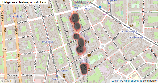 Belgická - mapa podnikání