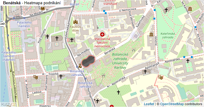Benátská - mapa podnikání