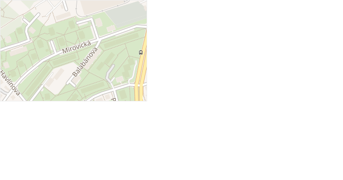 Bergerova v obci Praha - mapa ulice