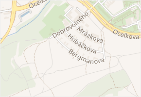 Bergmanova v obci Praha 6 - mapa ulice