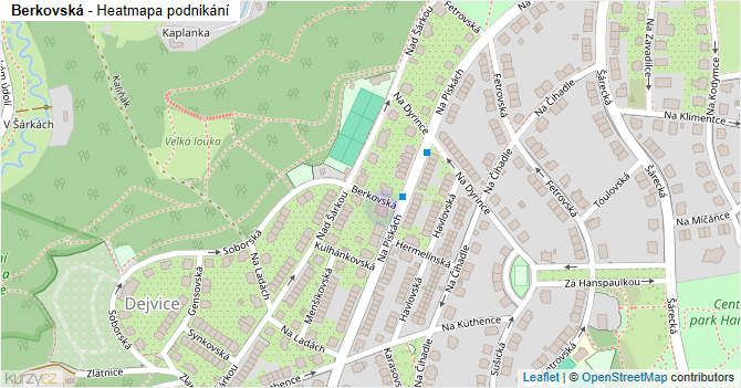 Berkovská - mapa podnikání