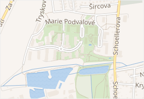 Bermanova v obci Praha 4 - mapa ulice