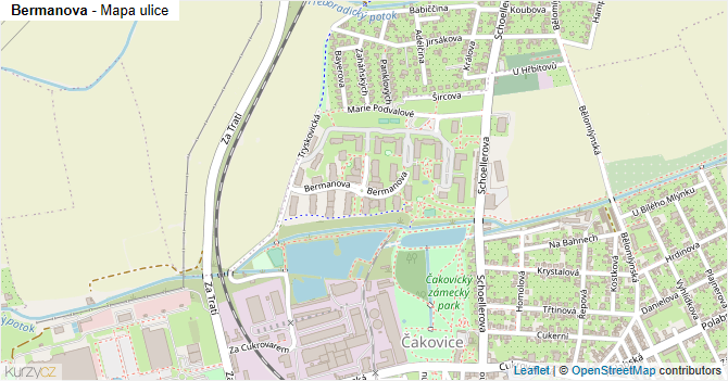 Bermanova - mapa ulice