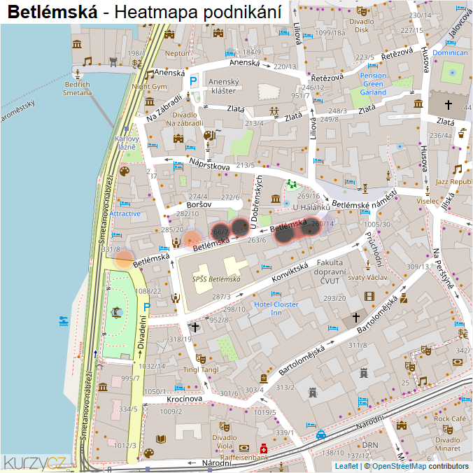 Mapa Betlémská - Firmy v ulici.