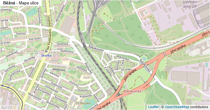 Běžná - mapa ulice