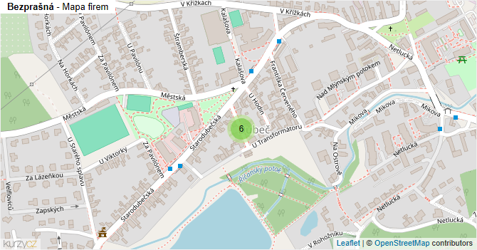 Bezprašná - mapa firem