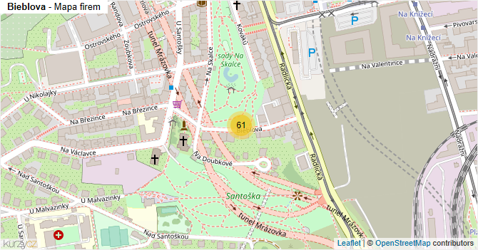 Bieblova - mapa firem