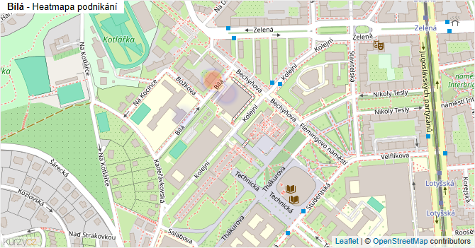 Bílá - mapa podnikání