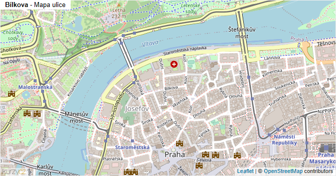 Bílkova - mapa ulice