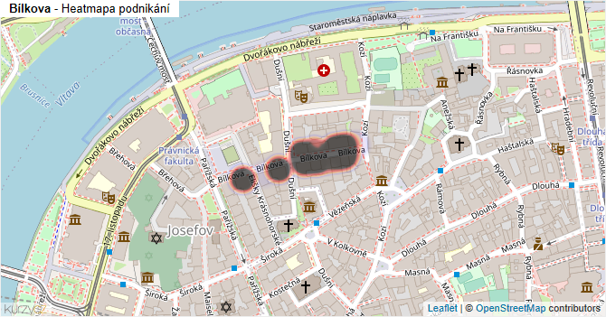 Bílkova - mapa podnikání