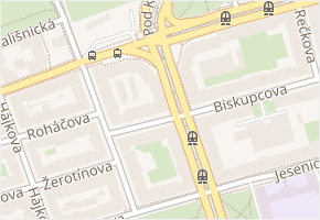 Biskupcova v obci Praha 13 - mapa ulice