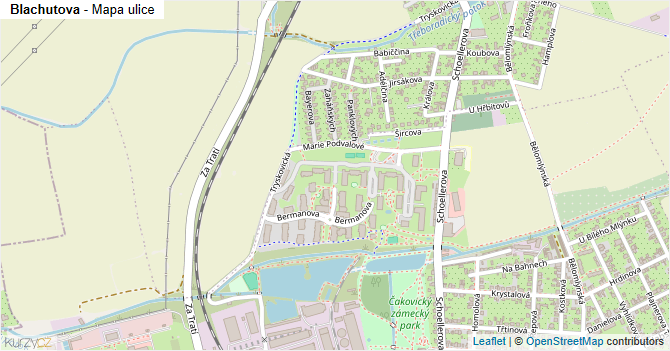 Blachutova - mapa ulice