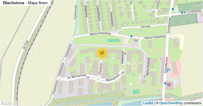 Blachutova - mapa firem