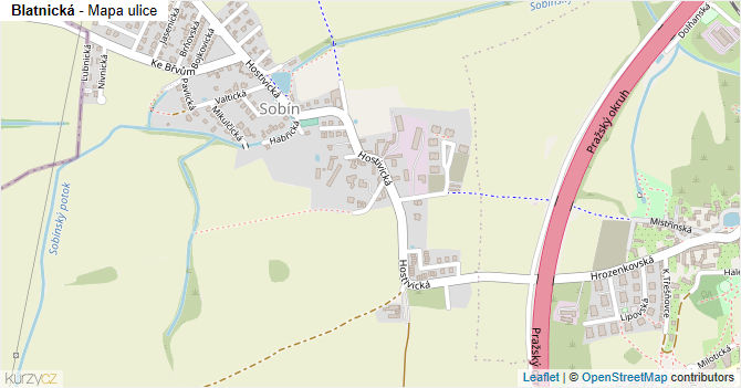 Blatnická - mapa ulice
