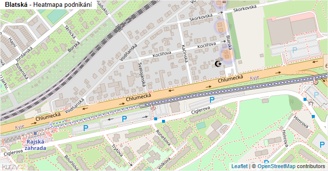 Blatská - mapa podnikání