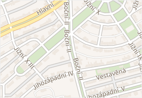 Boční II v obci Praha - mapa ulice