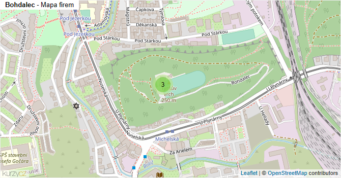 Bohdalec - mapa firem