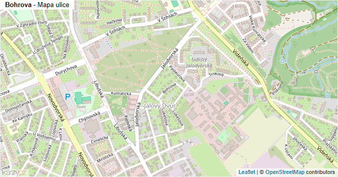 Bohrova - mapa ulice