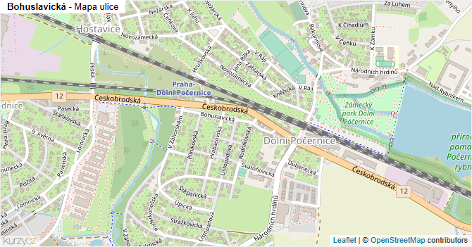 Bohuslavická - mapa ulice