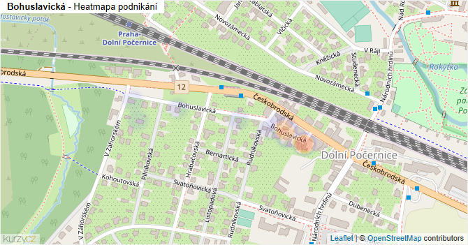 Bohuslavická - mapa podnikání
