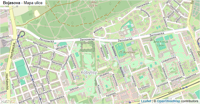 Bojasova - mapa ulice