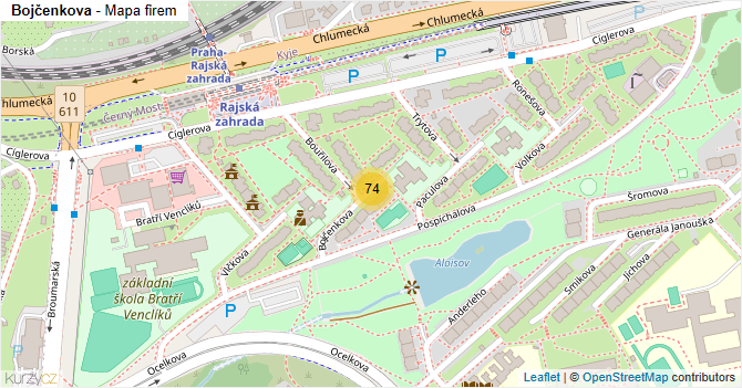 Bojčenkova - mapa firem