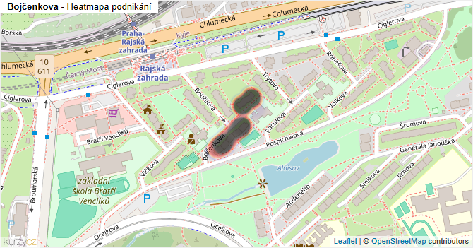 Bojčenkova - mapa podnikání