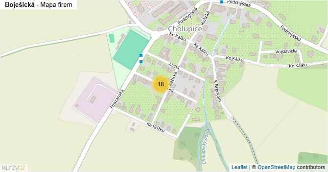 Boješická - mapa firem