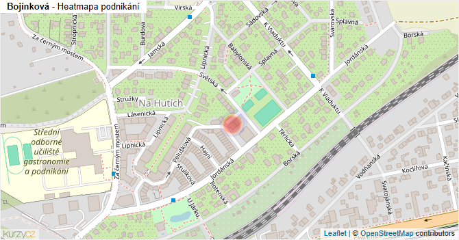 Bojínková - mapa podnikání