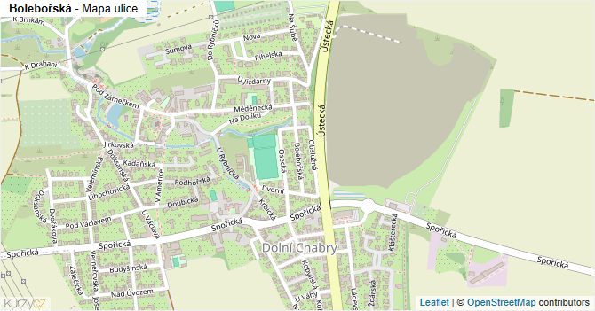 Bolebořská - mapa ulice