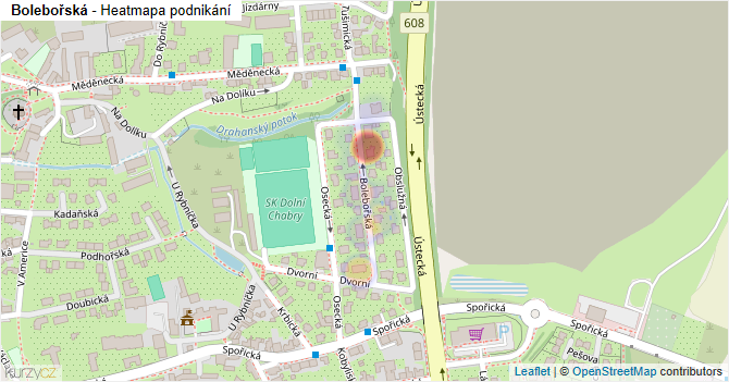 Bolebořská - mapa podnikání