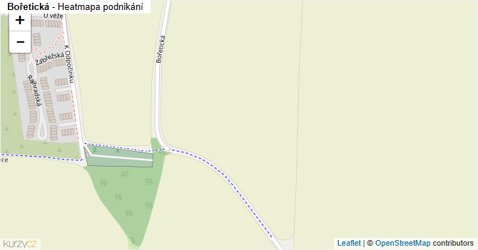 Bořetická - mapa podnikání