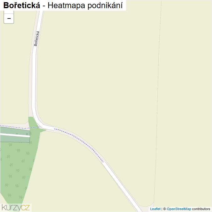 Mapa Bořetická - Firmy v ulici.